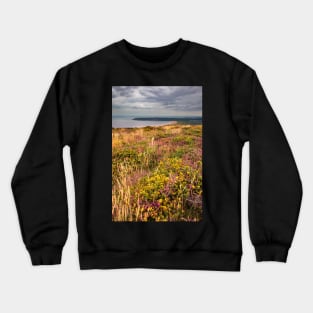 Oxwich Bay from Cefn Bryn, Gower Crewneck Sweatshirt